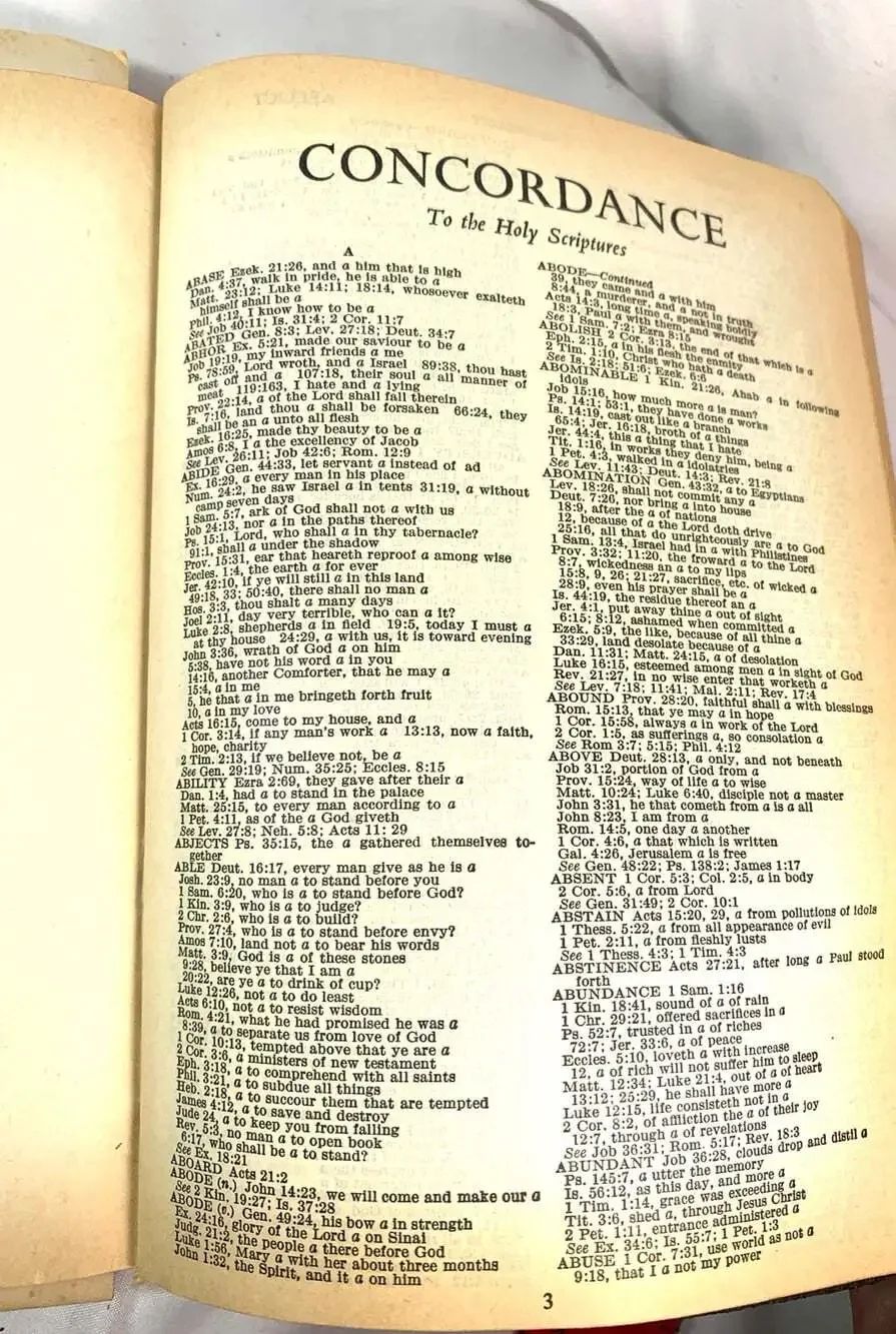 Old KJV Bible with Concordance